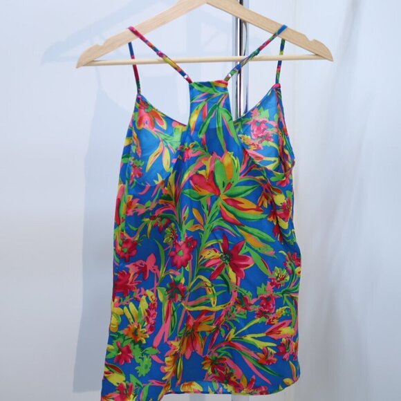 J.Crew Vibrant Floral Print Cami Top - Size 2 NEW WITH TAG! - Picture 2 of 3